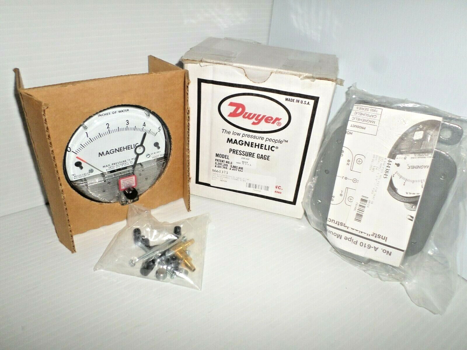 ⭐NEW⭐ DWYER 2005-ASF W32T MAGNEHELIC DIFFERENTIAL PRESSURE GAGE A-610 PIPE MOUNT ⭐NEW⭐ DWYER 2005-ASF W32T MAGNEHELIC DIFFERENTIAL PRESSURE GAGE A-610 PIPE MOUNT