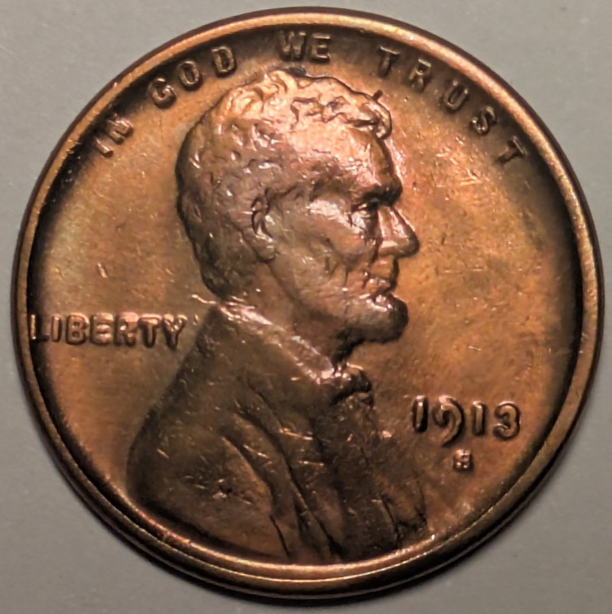1913S LINCOLN WHEAT Unc. BU Full Red Great Eye Appeal & Luster T112231 1913S LINCOLN WHEAT Unc. BU Full Red Great Eye Appeal & Luster T112231