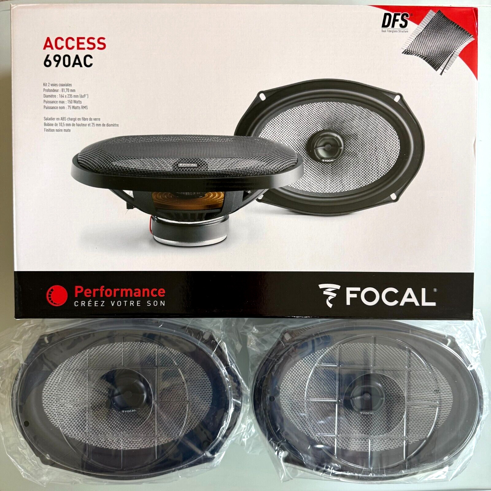 Focal 690AC 6x9 Performance Access Series 2-Way Coaxial Car Speakers Kit - Pair Focal 690AC 6x9 Performance Access Series 2-Way Coaxial Car Speakers Kit - Pair