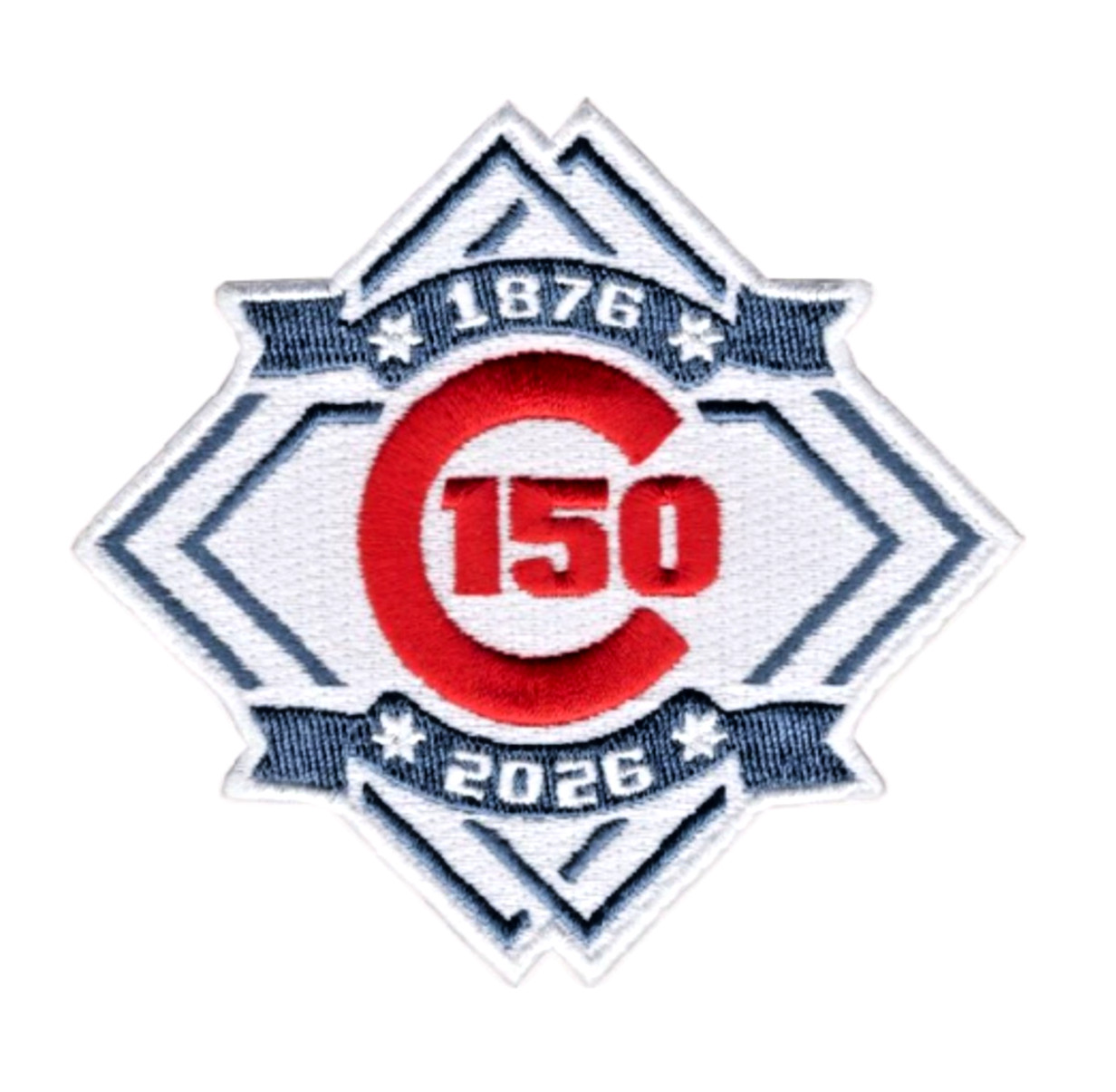 2026 Chicago Cubs 150th Anniversary Iron on Embroidered Patch [4.0 x 3.65 inch]