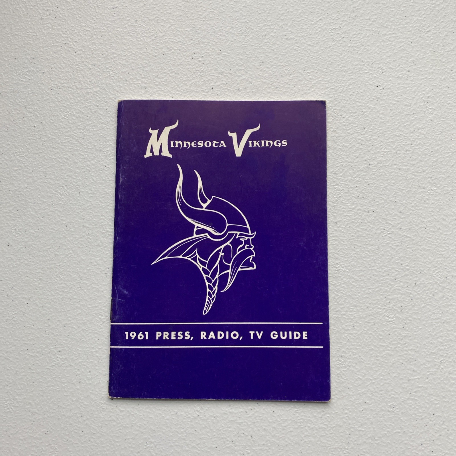 Vintage 1961 Minnesota Vikings Official Press Radio TV Guide NFL Football Vintage 1961 Minnesota Vikings Official Press Radio TV Guide NFL Football