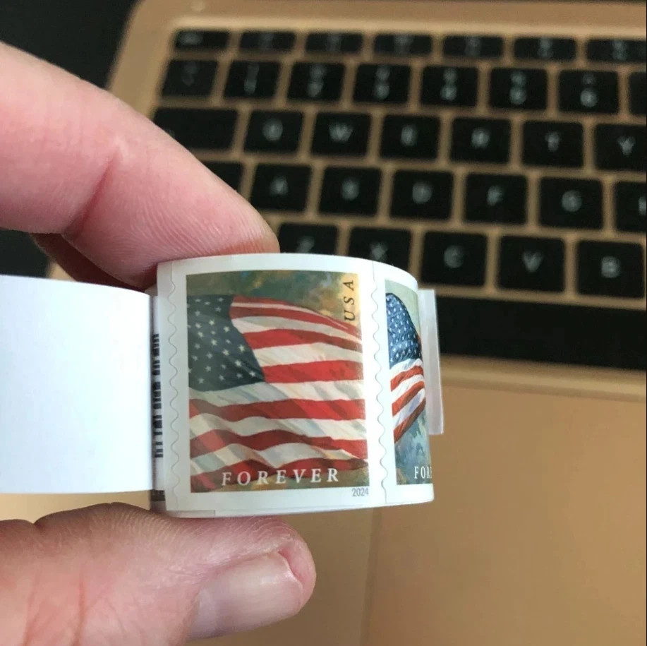 Roll Of 100 2024 US Flag First Class Postage - Free Same Day Shipping Roll Of 100 2024 US Flag First Class Postage - Free Same Day Shipping