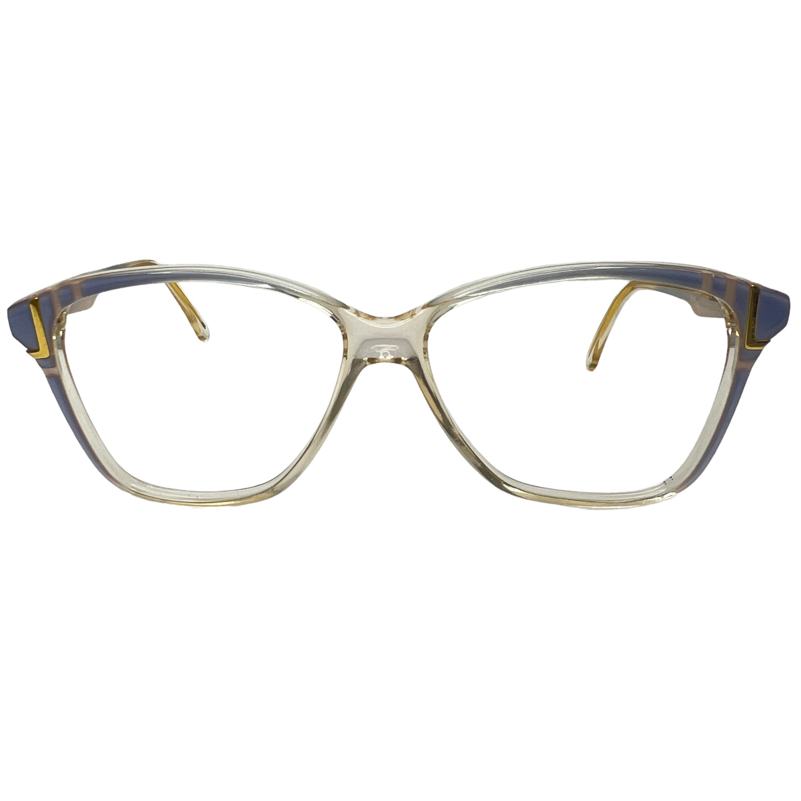 LANCETTI mod. L/073 Eyeglasses Clear and Blue 58-14. NEW OLD STOCK H2994
