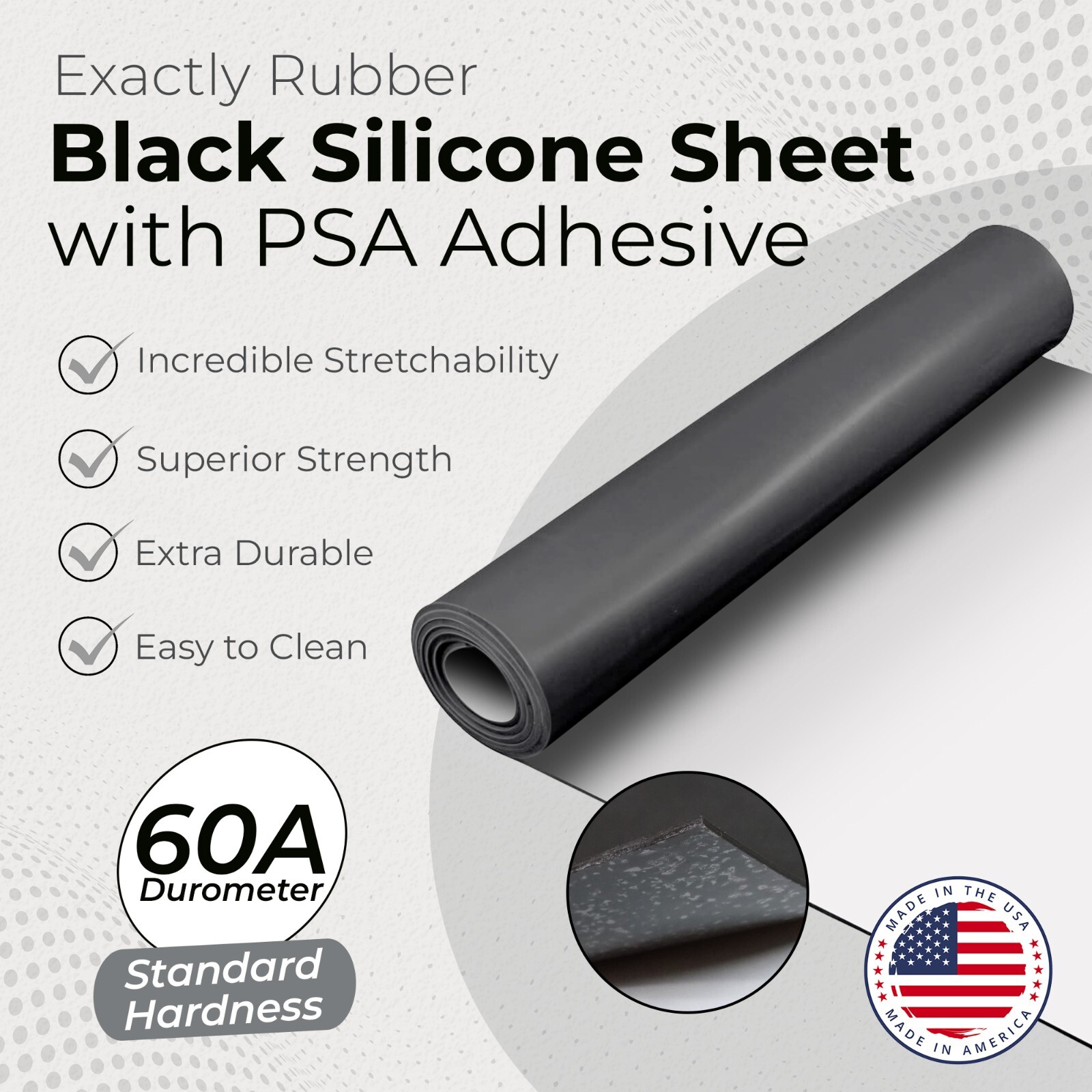 Black Silicone Rubber Sheet 60A 1/16 x 9 x 12\