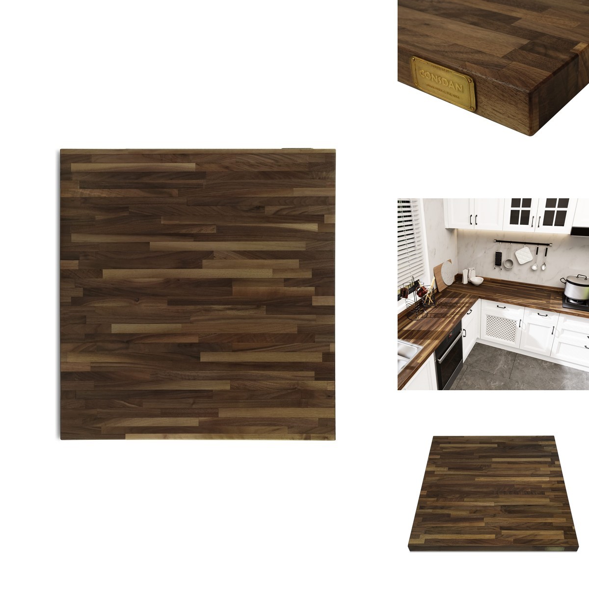 CONSDAN Walnut Butcher Block Counter Top 1.5\ CONSDAN Walnut Butcher Block Counter Top 1.5\