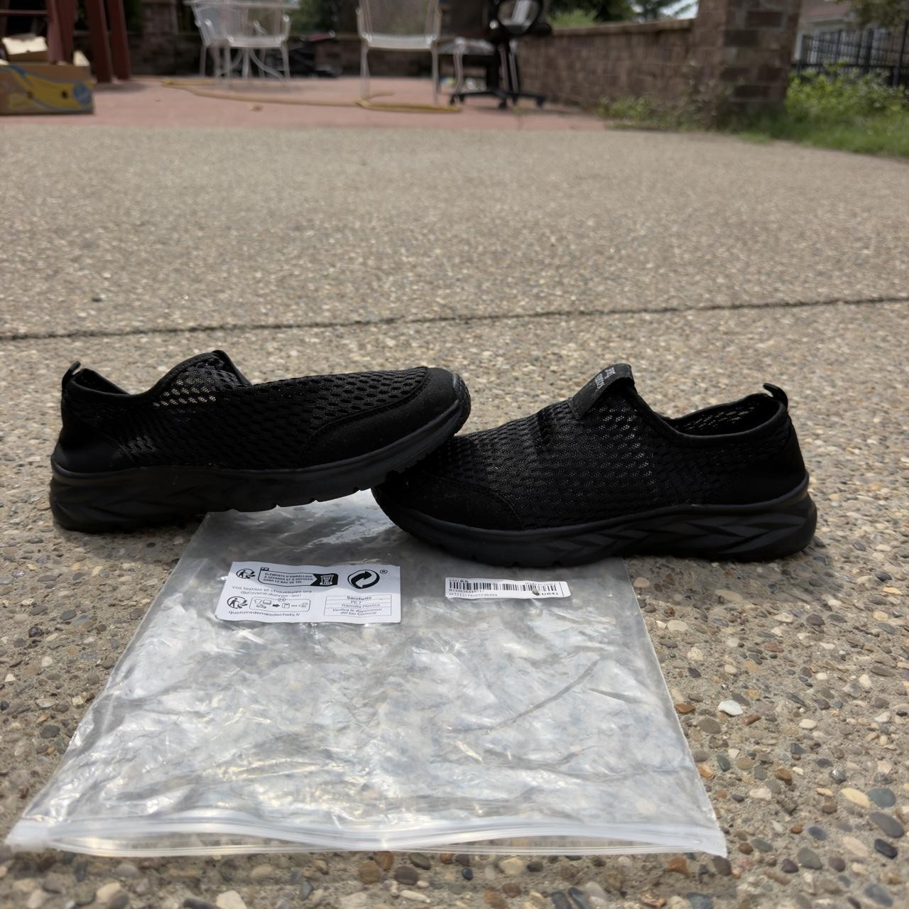 Sport Fashion Black Mesh Slip-On Walking Sneakers EU Size 41 Sport Fashion Black Mesh Slip-On Walking Sneakers EU Size 41