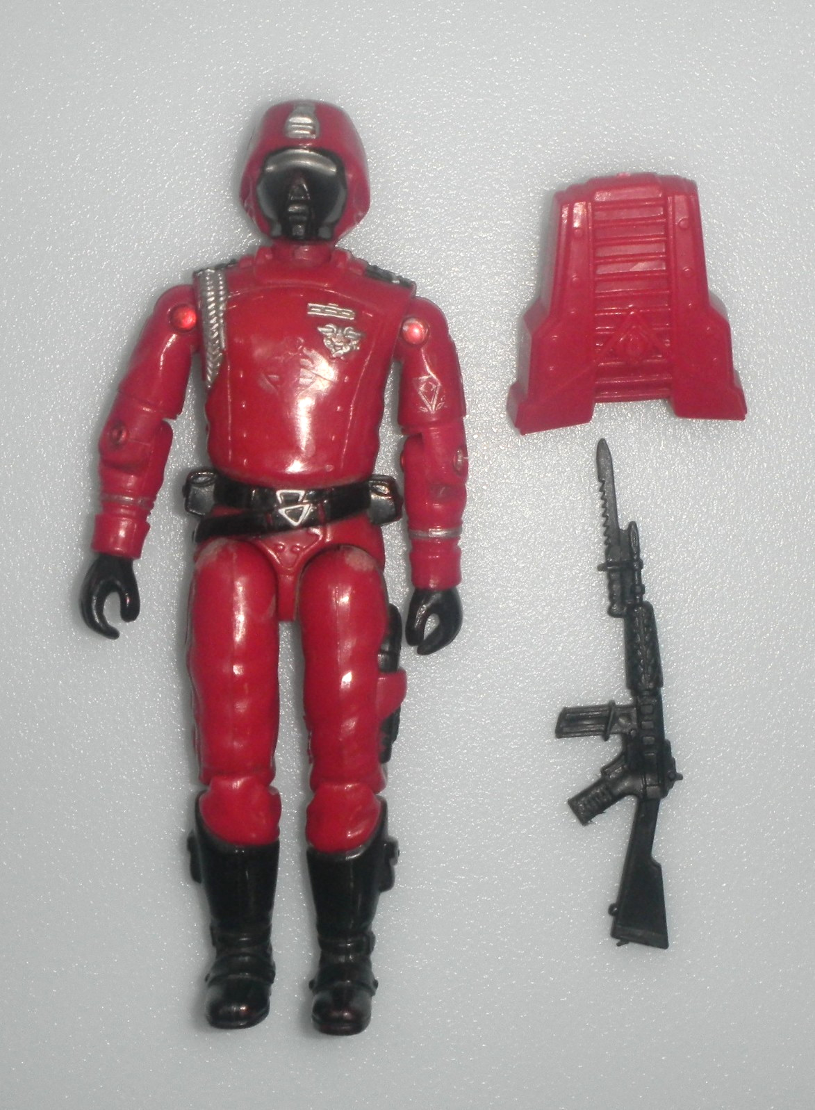 Vintage 1985 Cobra Crimson Guard Accessories G.I. GI Joe Complete Action Figure