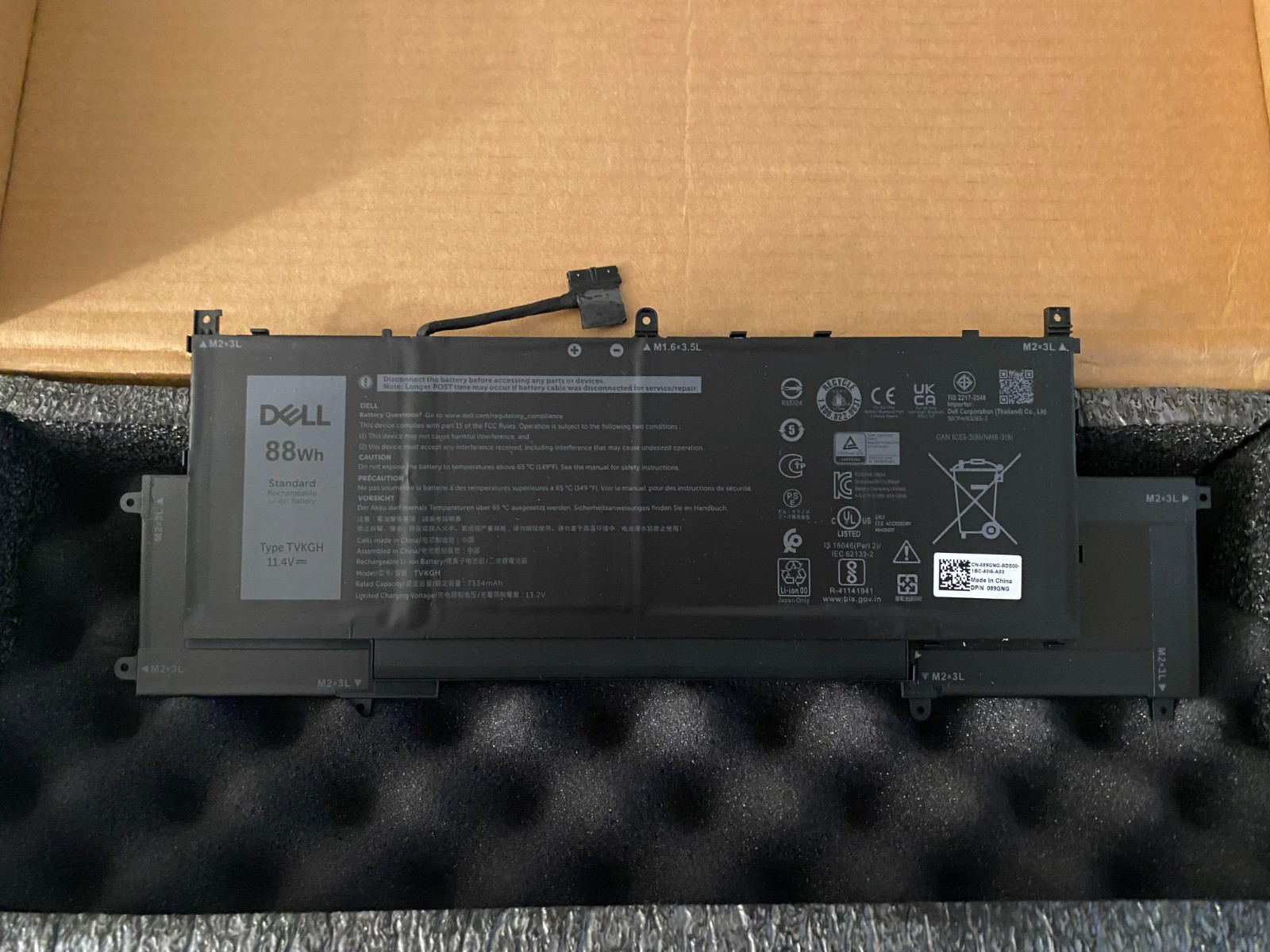 NEW OEM 88Wh TVKGH Battery DeII Latitude 9510 2-in-1 089GNG 0HYMNG NEW OEM 88Wh TVKGH Battery DeII Latitude 9510 2-in-1 089GNG 0HYMNG