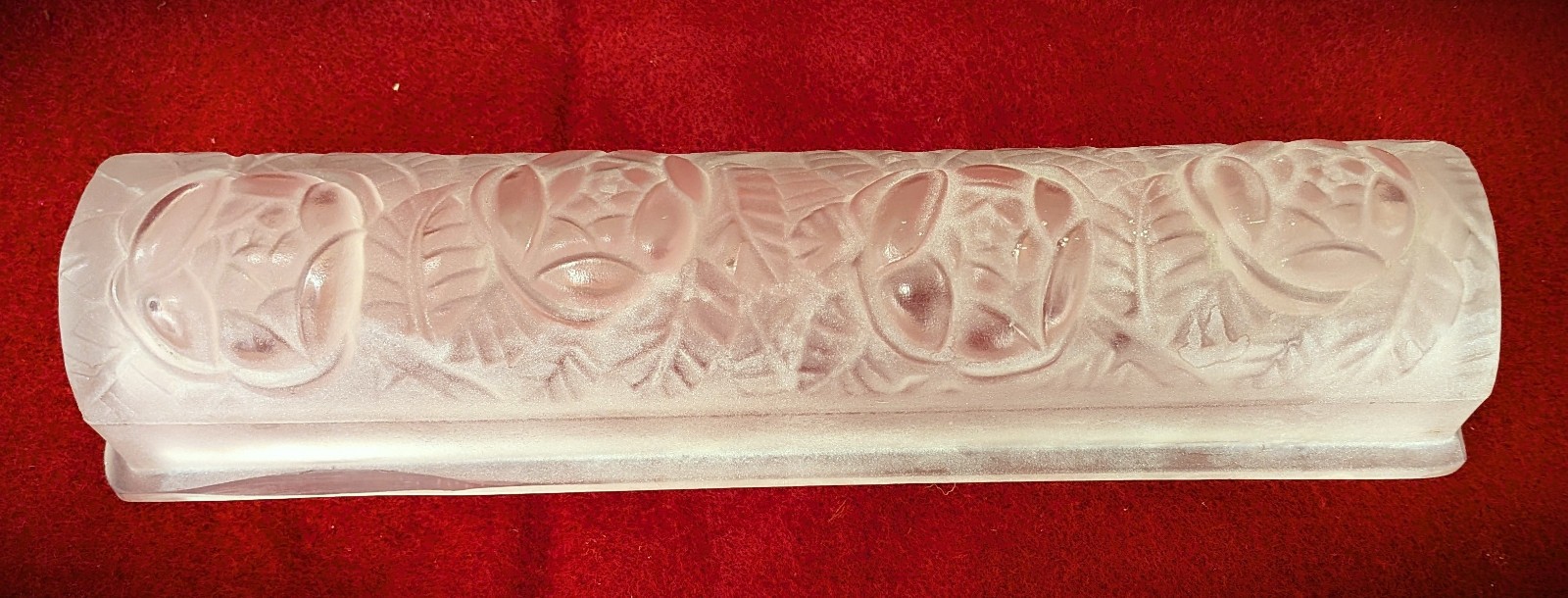 Vintage Degue French Art Deco Frosted Molded Floral Glass Slip Shade #2 Vintage Degue French Art Deco Frosted Molded Floral Glass Slip Shade #2