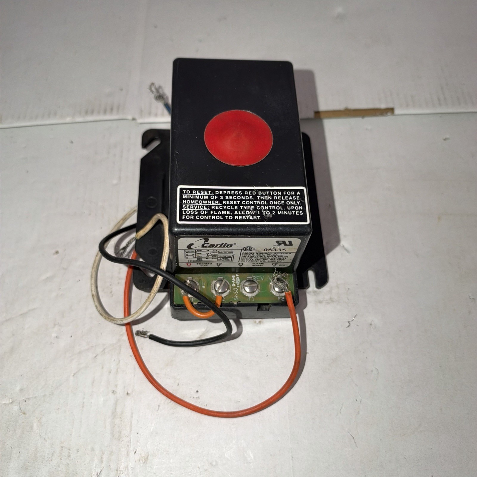 Tested Carlin Burner Control Board 42230-02A 120V 0.2A Primary Control Module Tested Carlin Burner Control Board 42230-02A 120V 0.2A Primary Control Module
