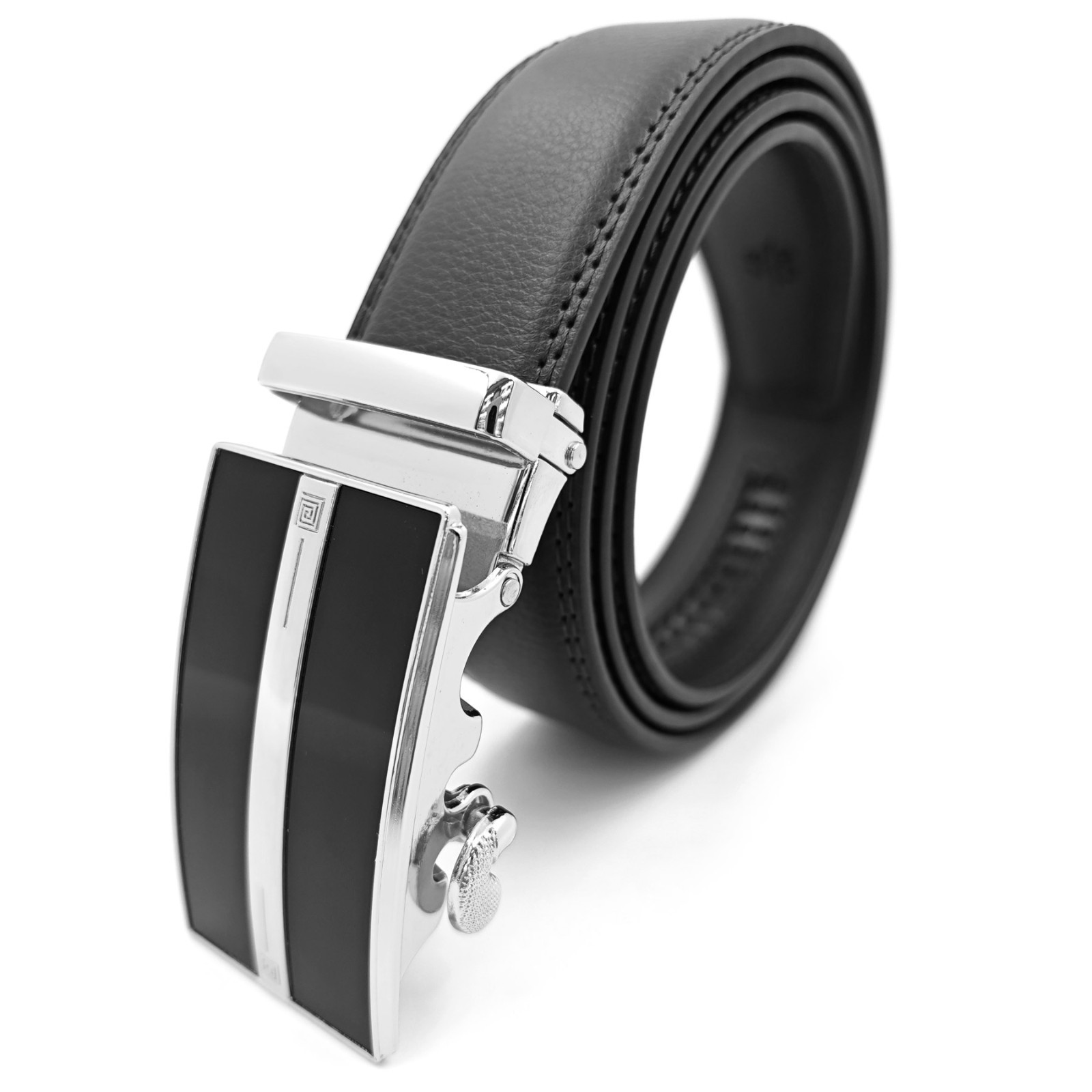 Genuine  Real Leather Ratchet Belt Belts For Men Man Adjustable Automatic Buckle