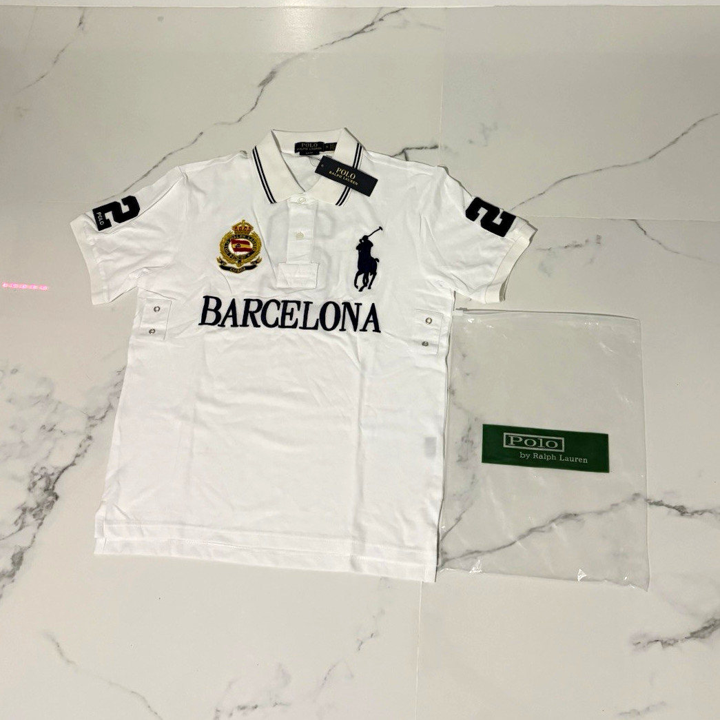 Polo Ralph Lauren Men’s Medium Regular Fit Cotton Piqué Barcelona #2 Polo Shirt Polo Ralph Lauren Men’s Medium Regular Fit Cotton Piqué Barcelona #2 Polo Shirt