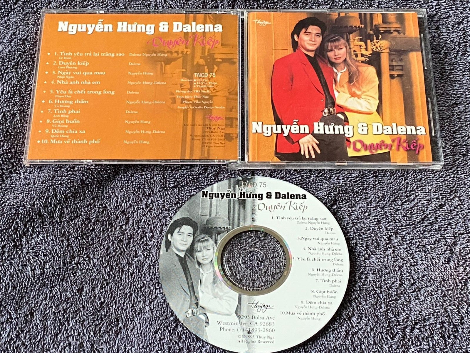 NGUYEN HUNG & DALENA - Duyen Kiep CD  Vietnamese 1995 Thuy Nga 75 NEAR MINT