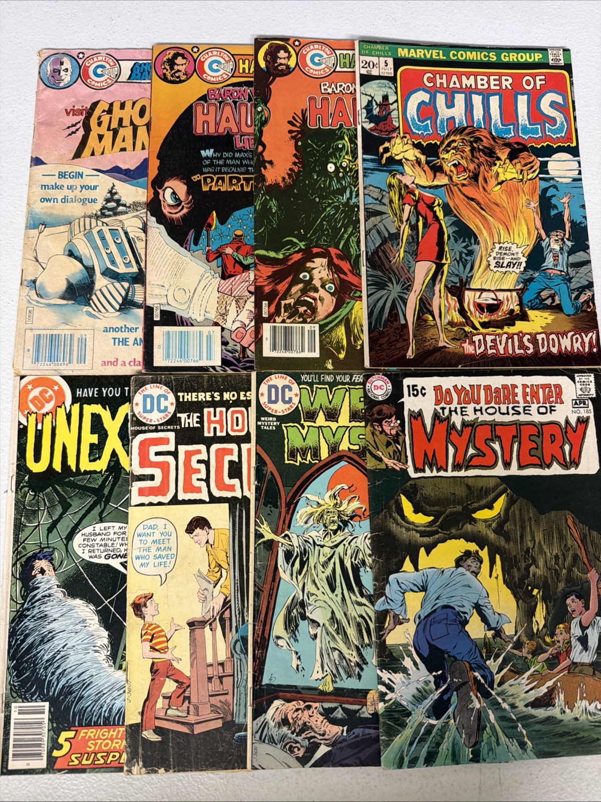 DC Marvel Charlton Bronze Age HORROR Lot 8 Comics 1st Print 1970s Lot #15 *Z6