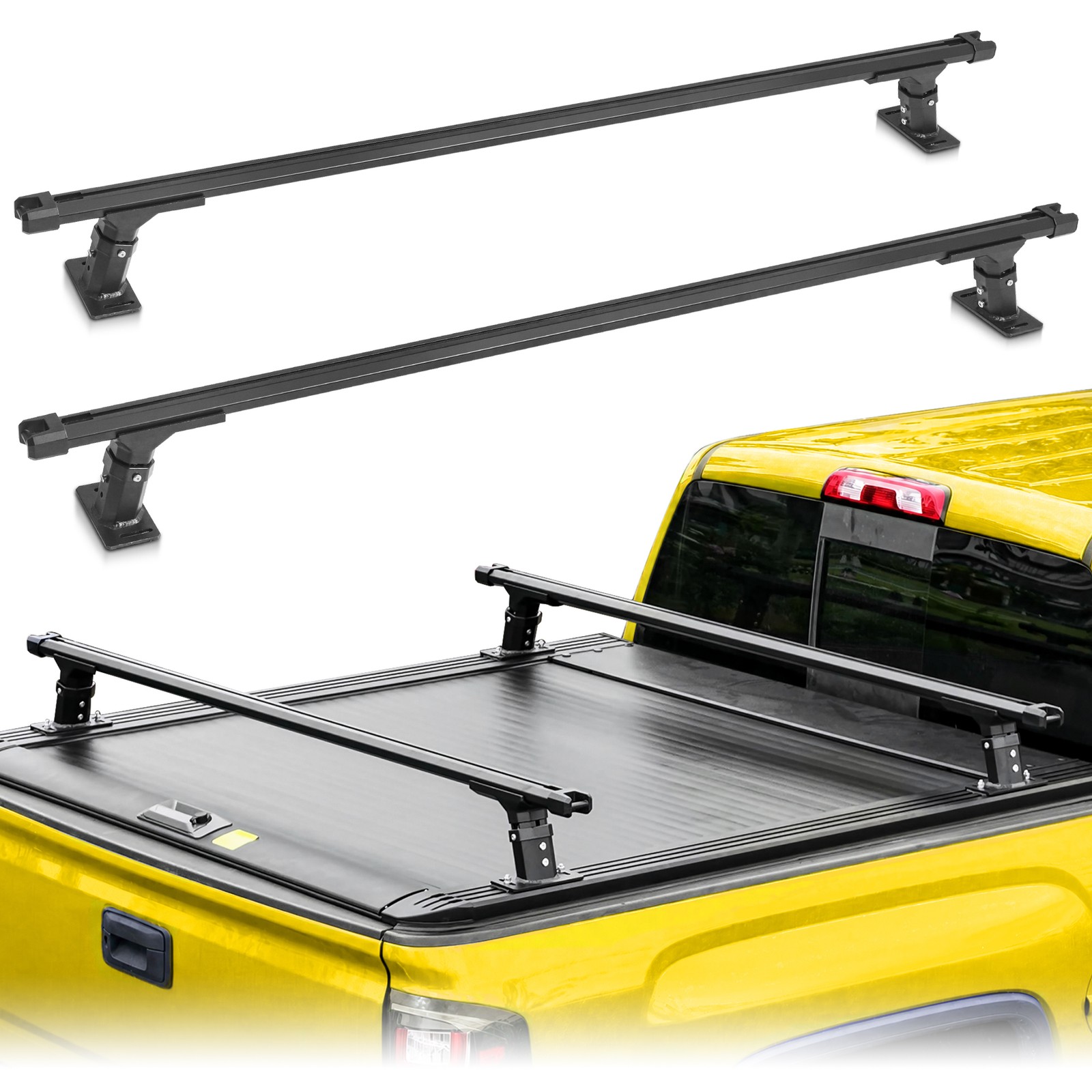 800LBS Overland Truck Bed Rack Ladder Rack For F-150 Tundra Colorado Sierra Ram
