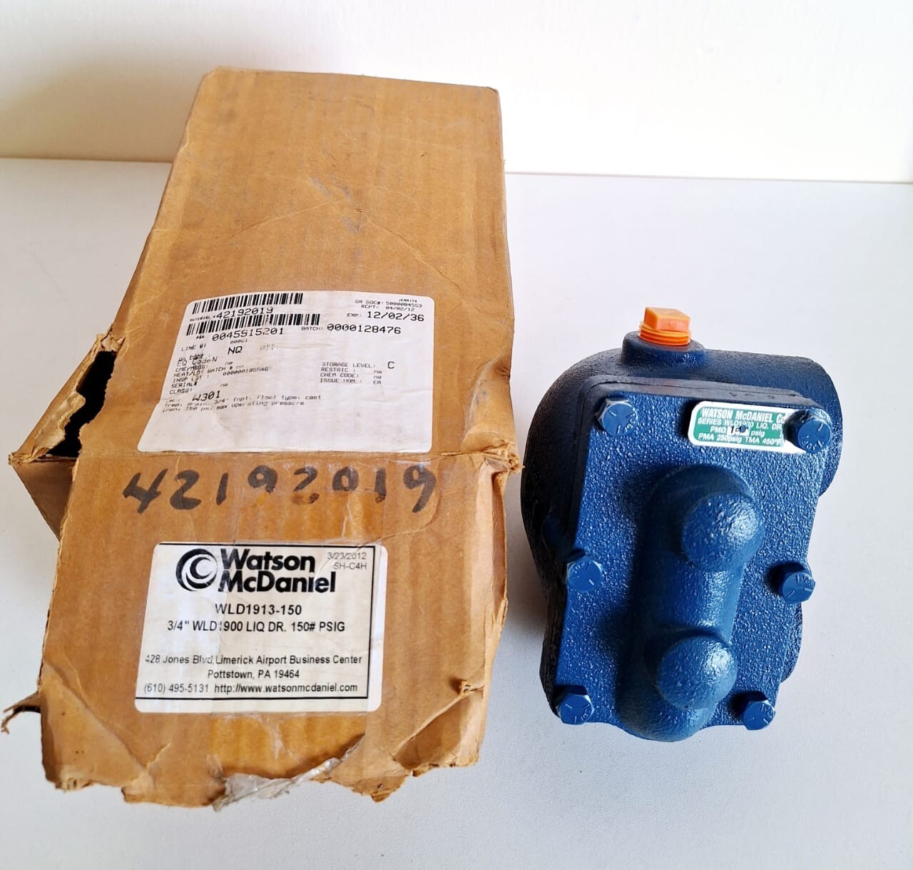 Watson McDaniel WLD1913-150 3⁄4 Inch WLD1900 Float Type Liquid Drainer 150 PSIG Watson McDaniel WLD1913-150 3⁄4 Inch WLD1900 Float Type Liquid Drainer 150 PSIG