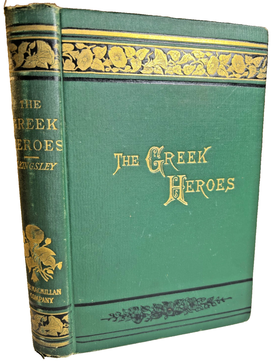 Antique Ornate Victorian Heroes Greek Fairy Tales Gilt Decorative Mythology Book