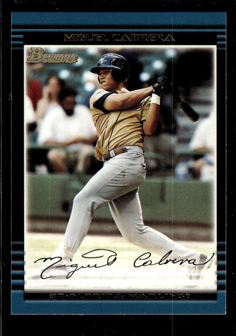 2002 Bowman Miguel Cabrera Rookie #BDP156 RC Miami Marlins 2002 Bowman Miguel Cabrera Rookie #BDP156 RC Miami Marlins
