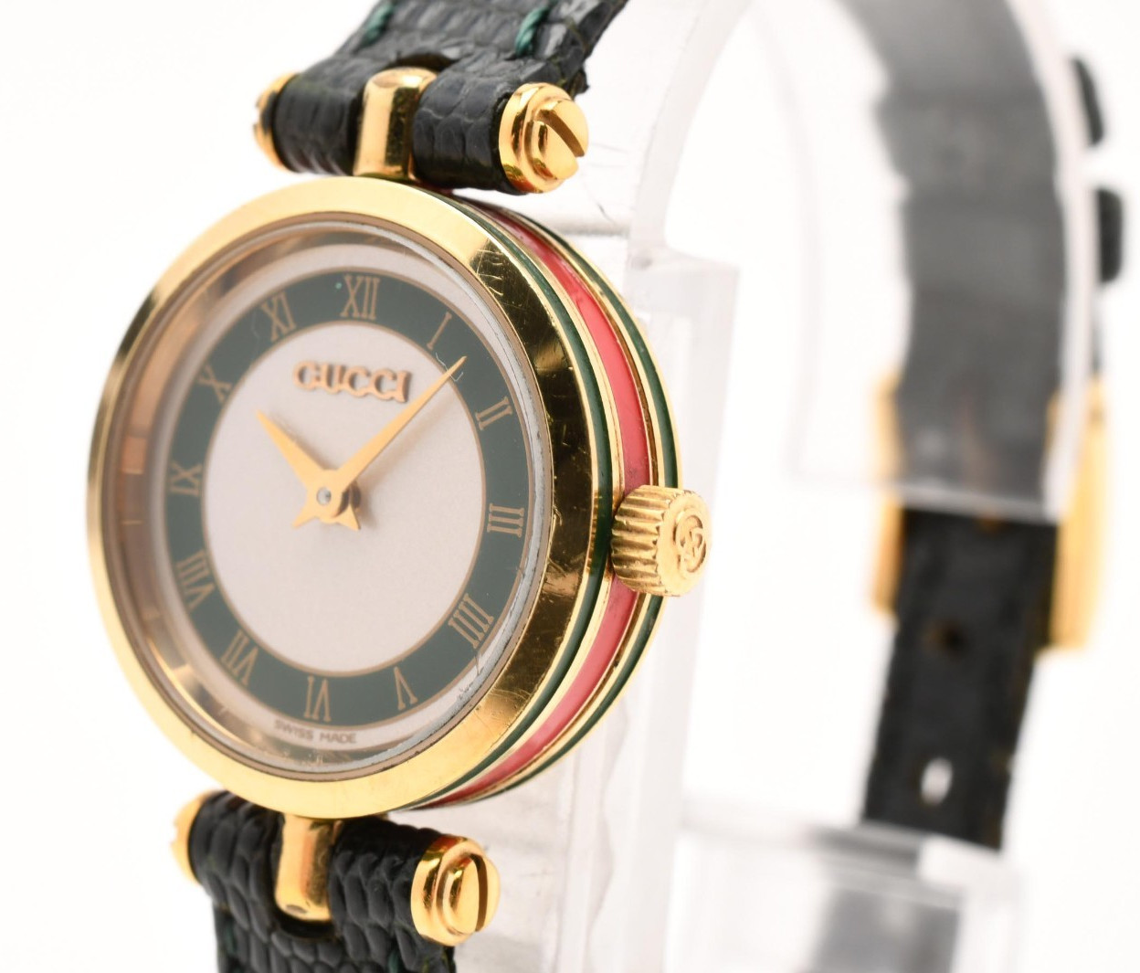 [EXC+5] Vintage Gucci 2000L Sherry Line Green White Dial Quartz Women\'s Watch