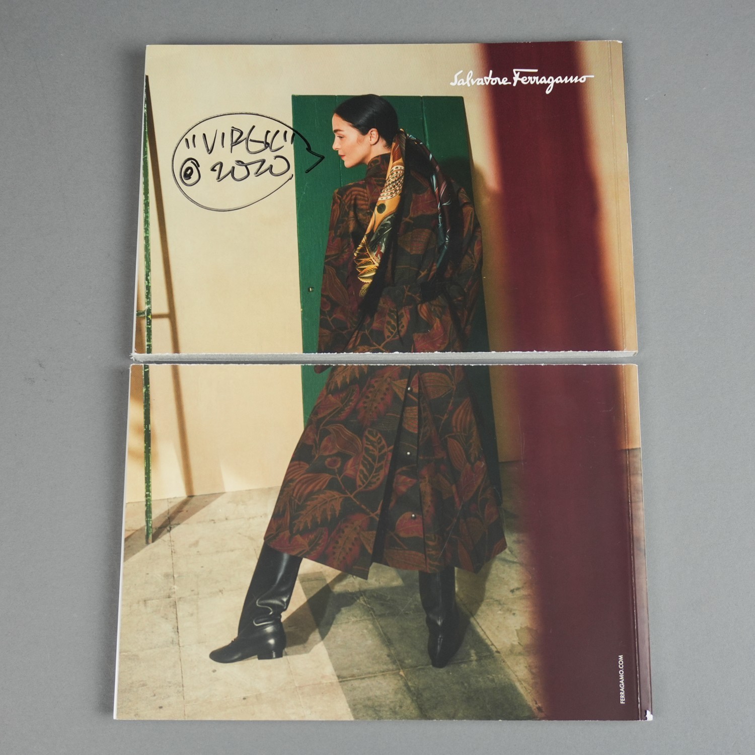 Virgil Abloh RARE Signed Autograph Salvatore Ferragamo Wallpaper Sept 2020