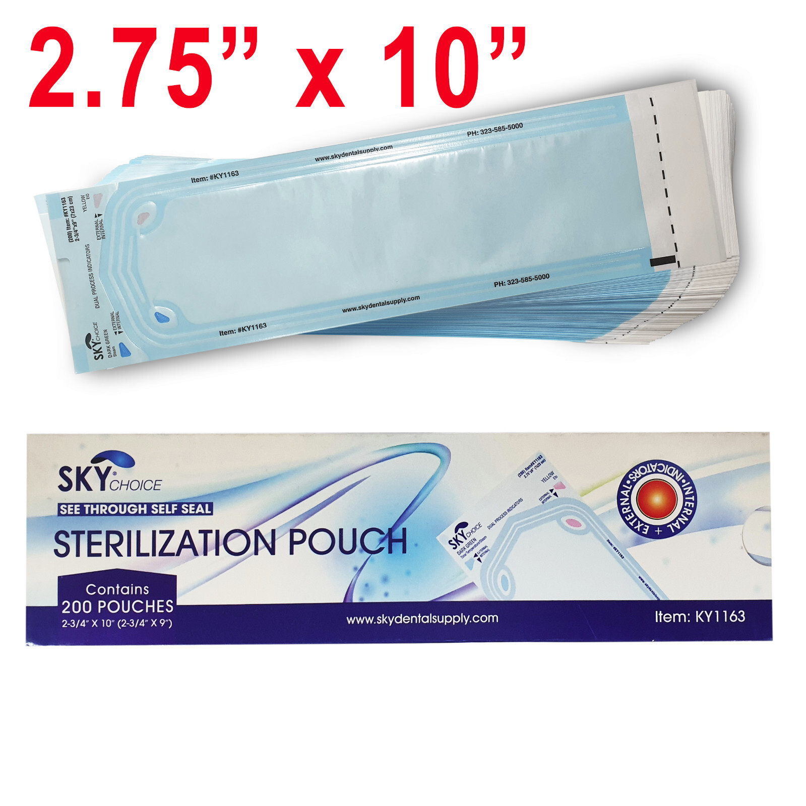 up to 9000 Sterilization Pouches 2.75 up to 9000 Sterilization Pouches 2.75