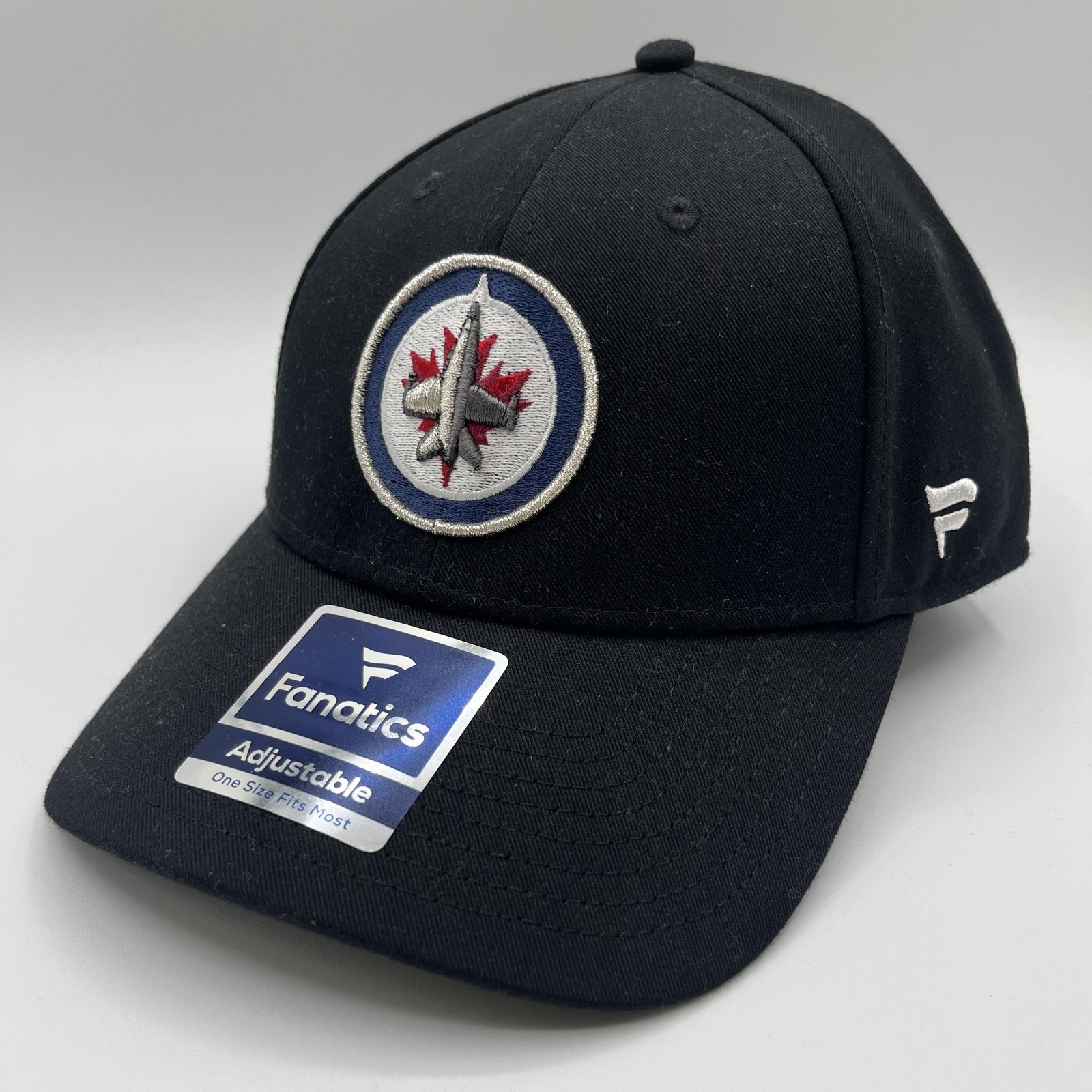 Winnipeg Jets Fanatics Hat Cap Strap Back One Size Black NHL Hockey Mens NEW