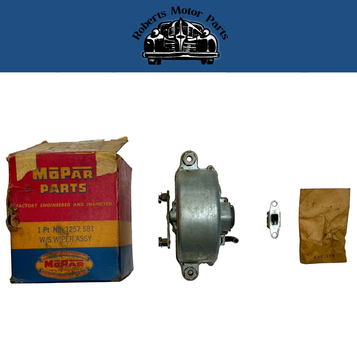 New Old Stock Windshield Wiper Motor for 1949-50 Plymouth & Dodge #1257581 New Old Stock Windshield Wiper Motor for 1949-50 Plymouth & Dodge #1257581