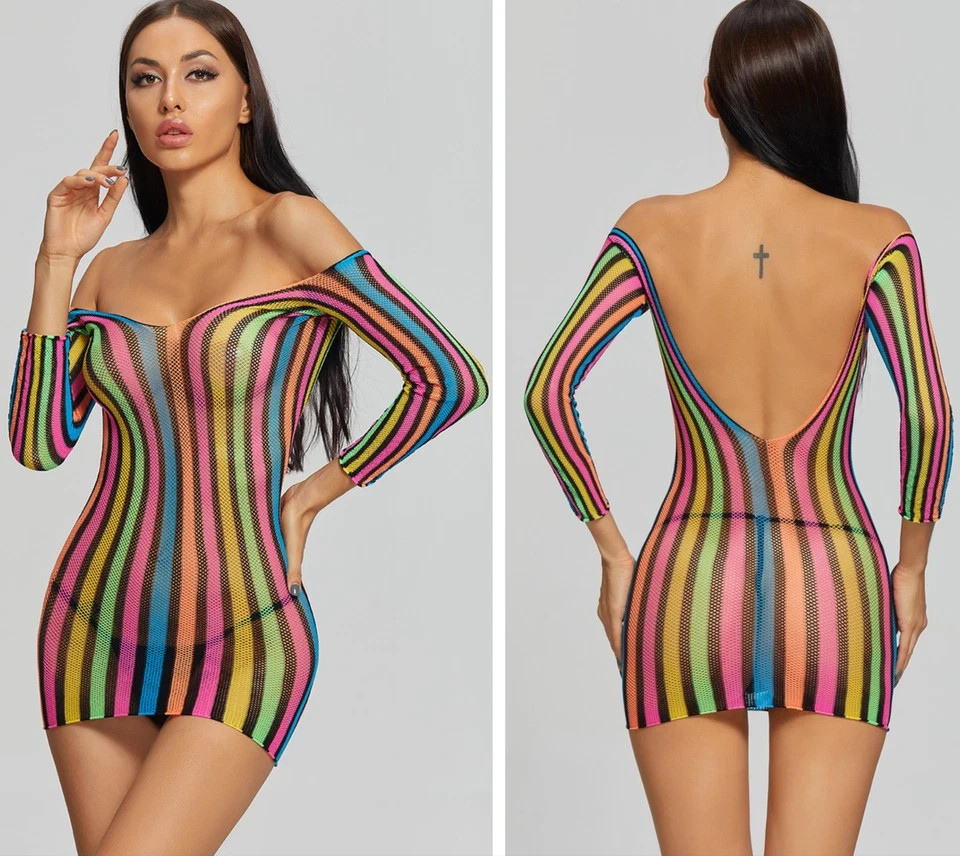 Sexy Lingerie Fishnet Body stockings Dress Underwear Babydoll Sleepwear Bodysuit