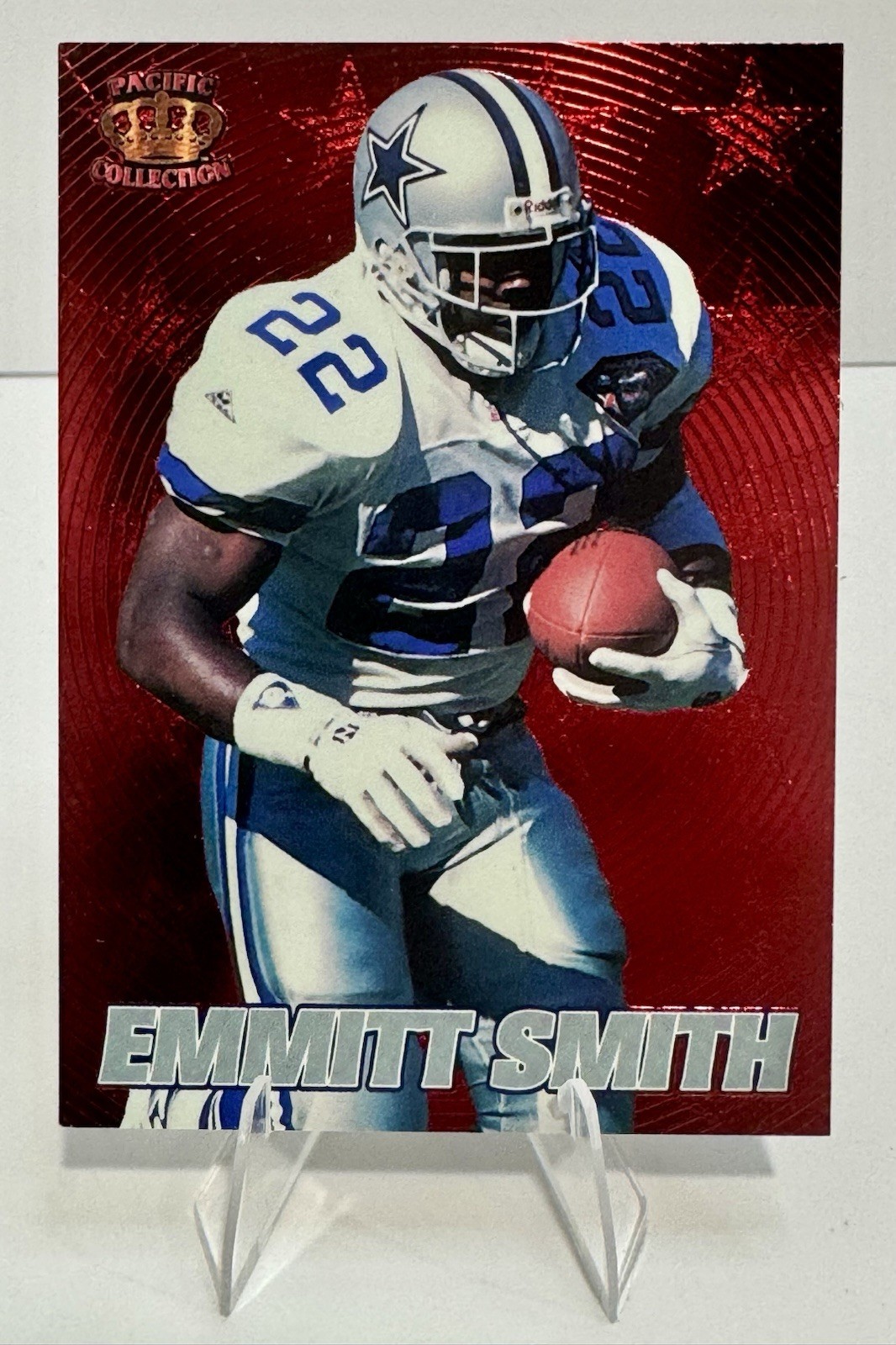 Emmitt Smith 1995 Pacific Prisms Red Hot Stars #3 Scarce Dallas Cowboys HOF