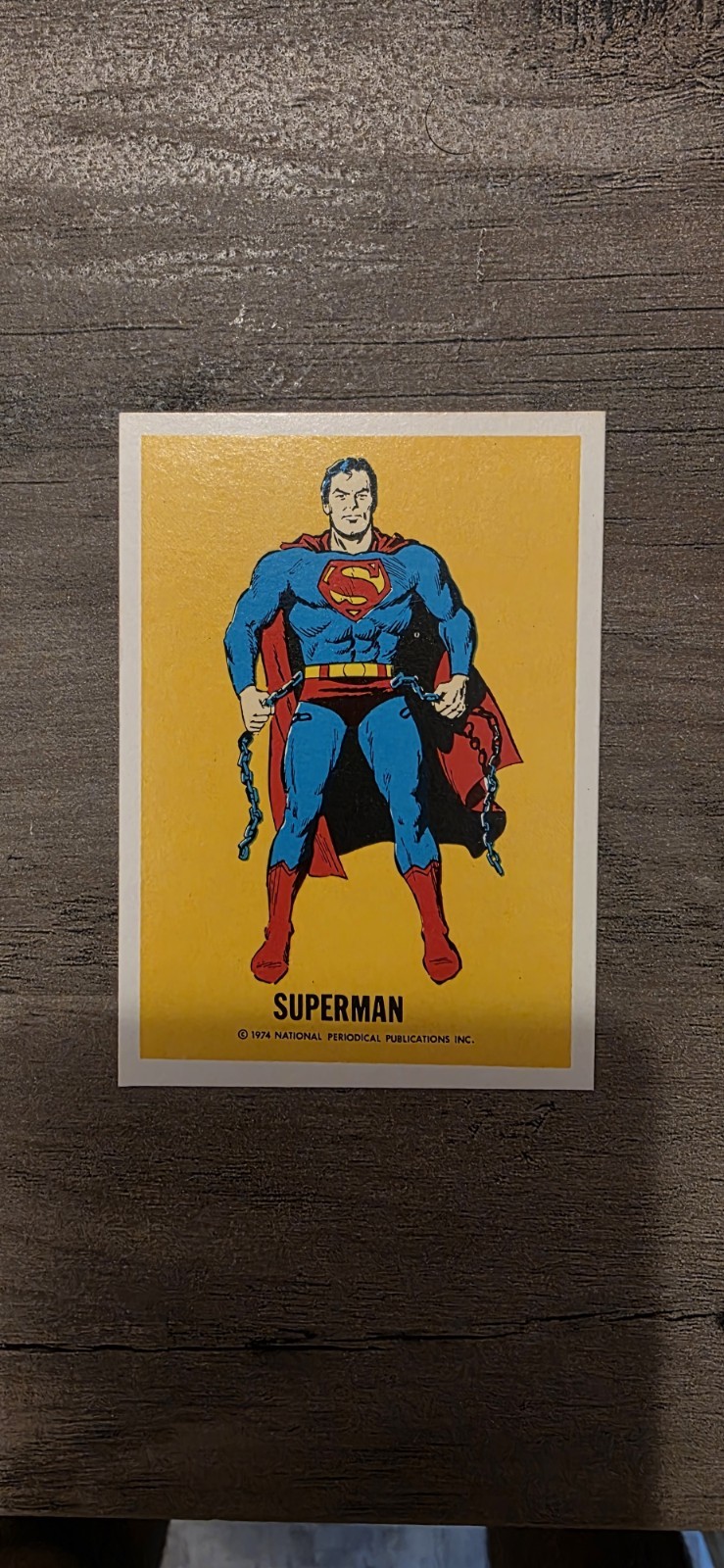 1974 Wonder Bread DC Comics SUPERMAN Trading Card National Periodical Vintage