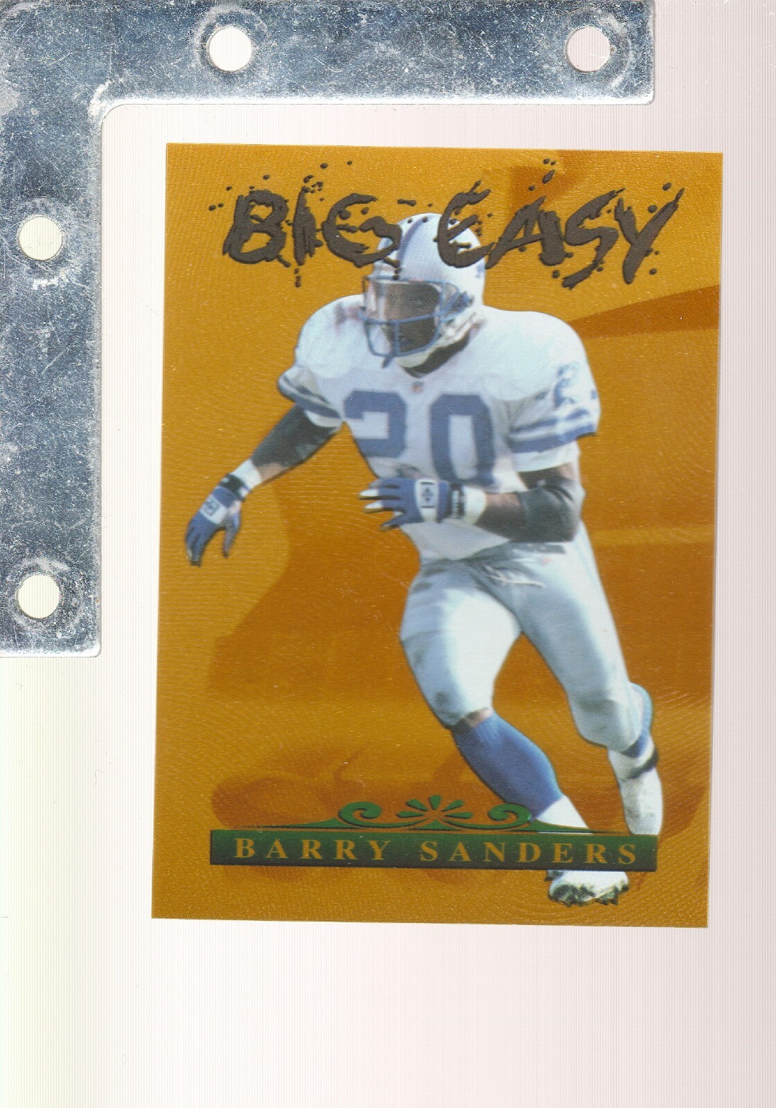 1996 Collectors Edge #7 Barry Sanders BIG EASY GOLD FOIL INSERT Super Rare LIONS