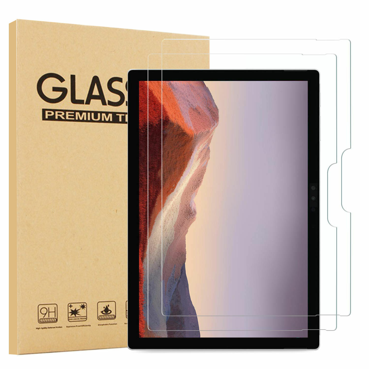 2X Crystal Clear Tempered Glass Screen Protector for Microsoft Surface Pro 7 2X Crystal Clear Tempered Glass Screen Protector for Microsoft Surface Pro 7