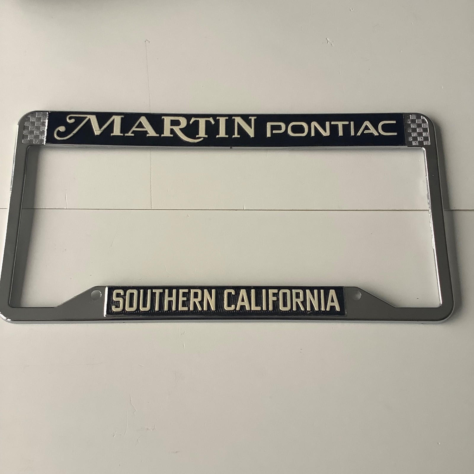 Vintage Martin Pontiac Southern California License Frame Solstice Vintage Martin Pontiac Southern California License Frame Solstice