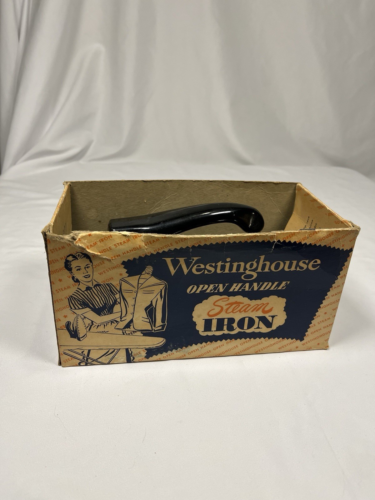 Vintage Westinghouse Open Handle Chrome Steam Iron