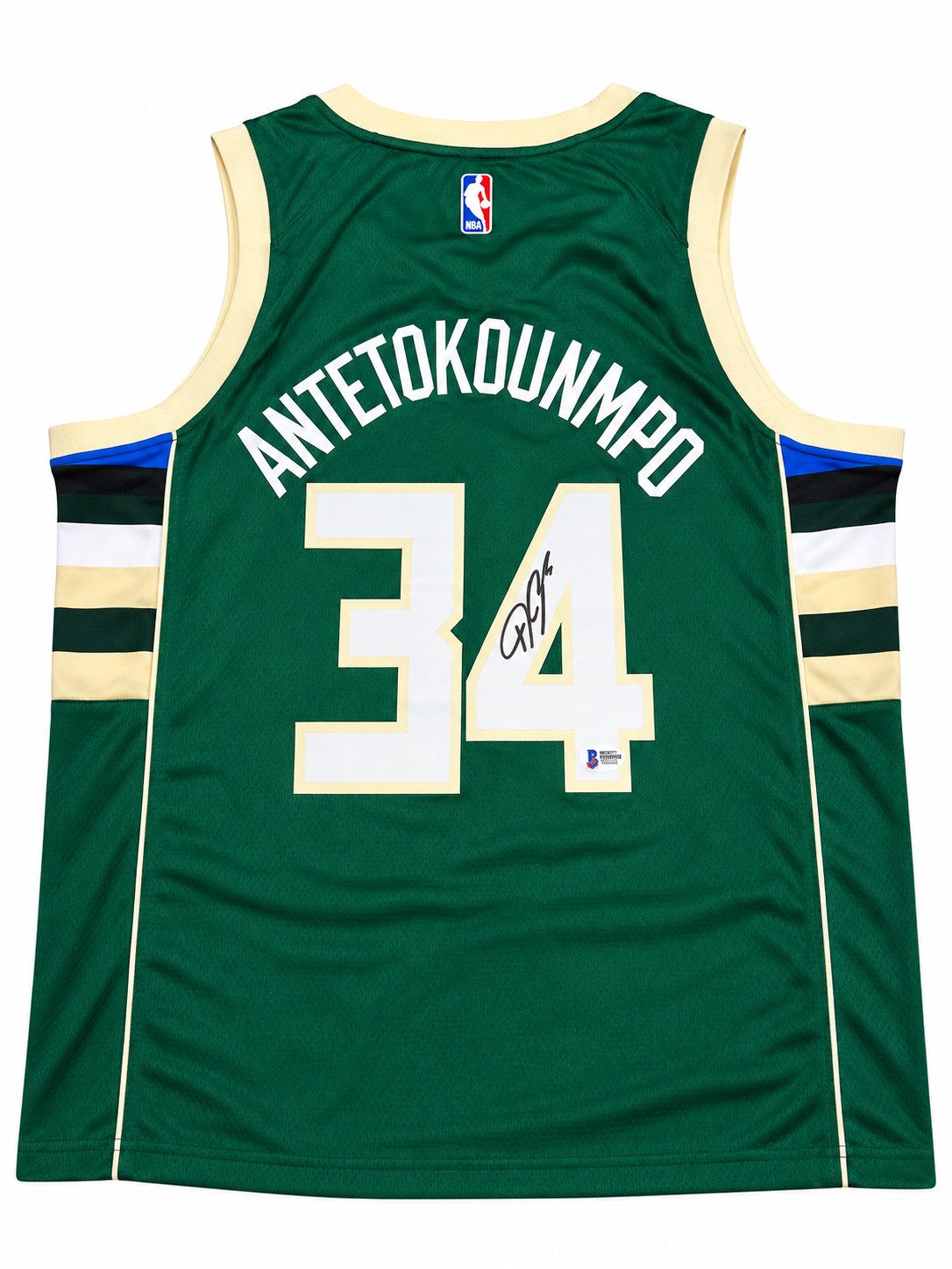 Giannis Antetokounmpo Green Jersey Signed Autographed Beckett COA Giannis Antetokounmpo Green Jersey Signed Autographed Beckett COA