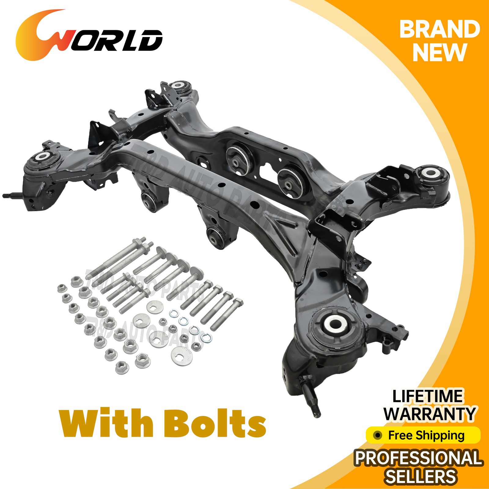 🌟For 2010-12 Hyundai Santa Fe AWD Rear Crossmember Subframe With Bushings/Bolts