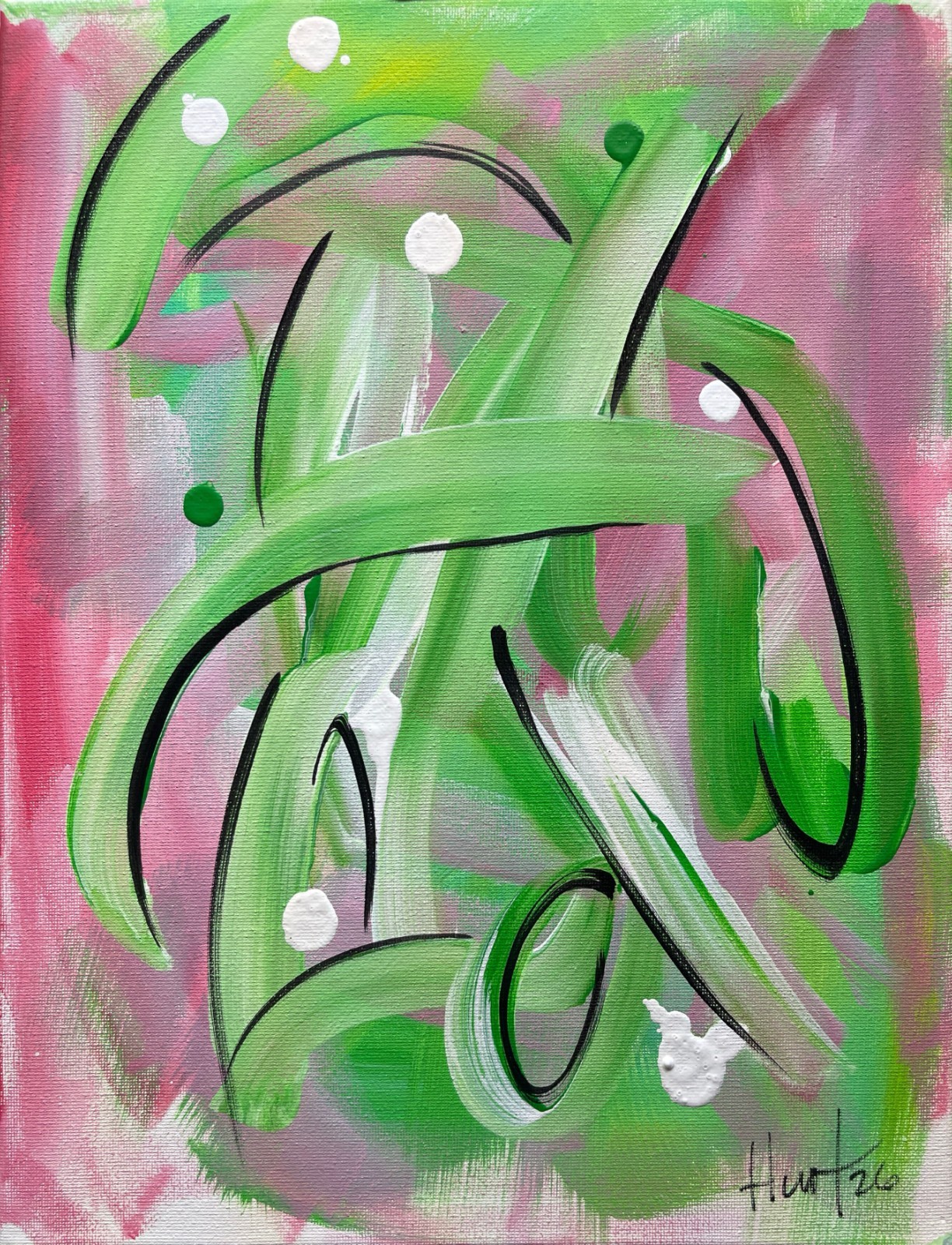 Colorful Expressionist Wall Art 16x20 Original Painting Modern Canvas Home Decor