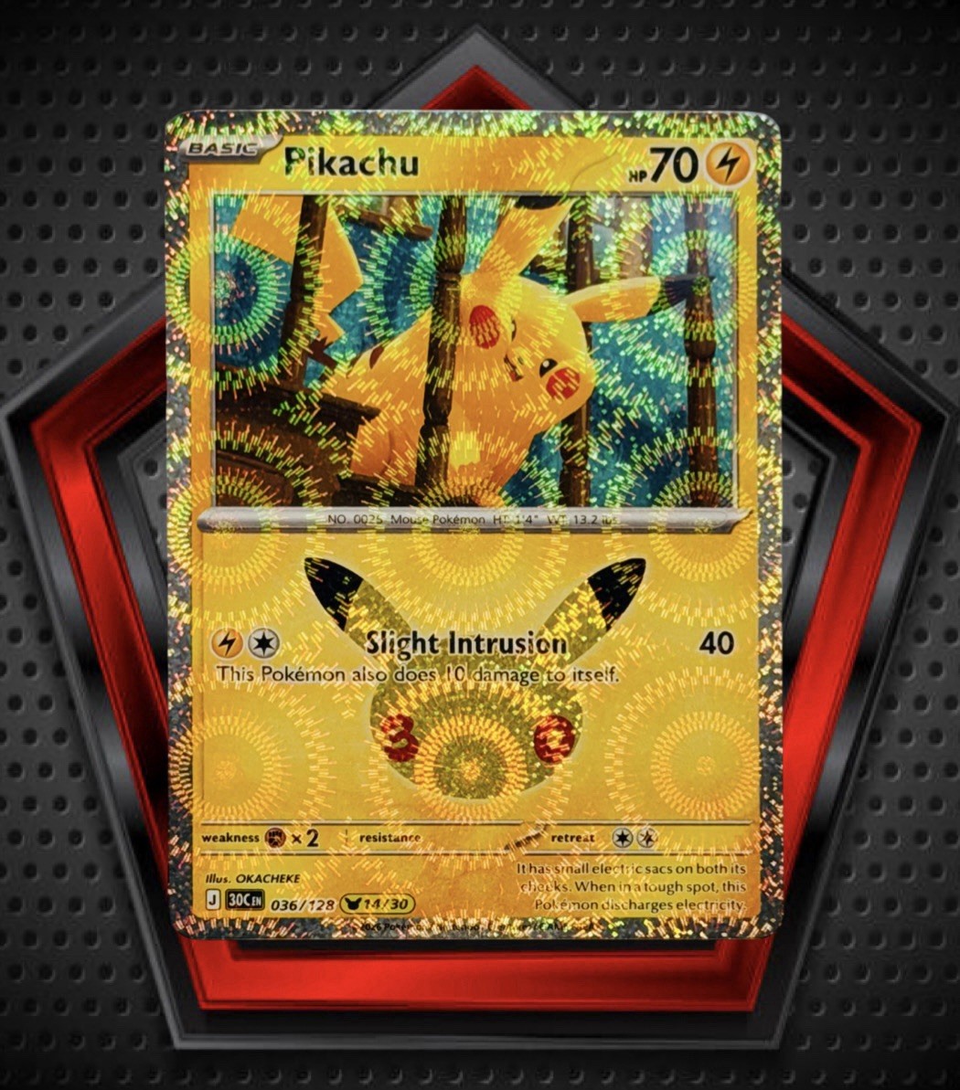 Pikachu 2026 Pokemon 30th Anniversary 36/128 Pikachu 2026 Pokemon 30th Anniversary 36/128