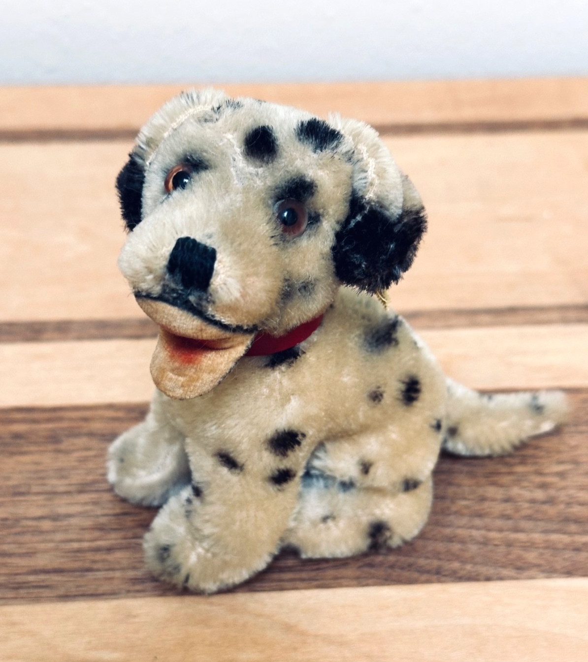 Vintage Steiff Dally Dalmatian Dog - Mohair, Rotating Head, & Red Collar, 4\