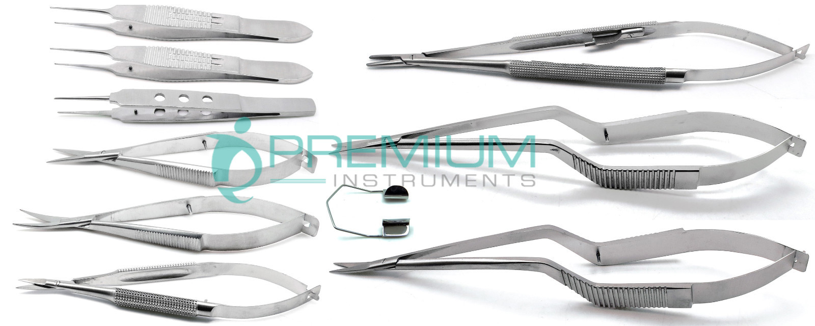 10 Pcs Eye Ophthalmic Scissors Retractors Forceps Speculum Surgical Instruments