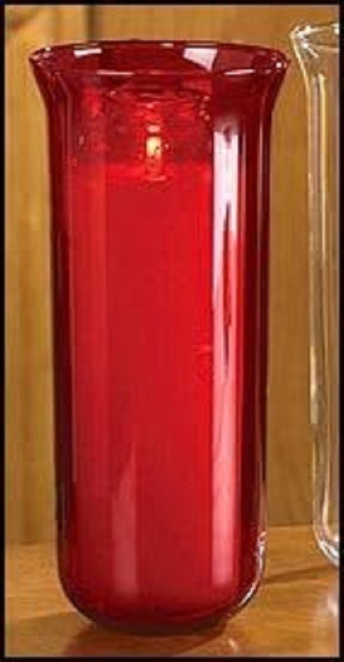 Sanctuary Globe - Ruby Pot Fired Glass 10\