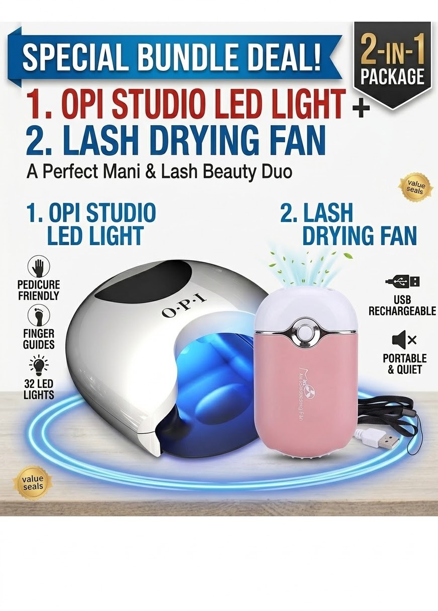 OPI Studio LED Nail Lamp GL900 + BUNDLED portable air conditioning fan 