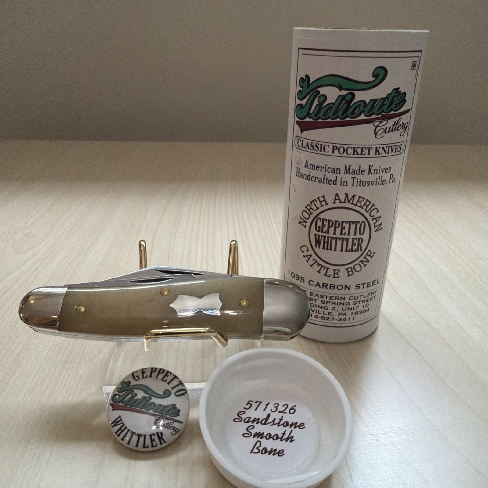 NEW GEC Great Eastern Cutlery #571326 Sandstone Smooth Bone NEW GEC Great Eastern Cutlery #571326 Sandstone Smooth Bone
