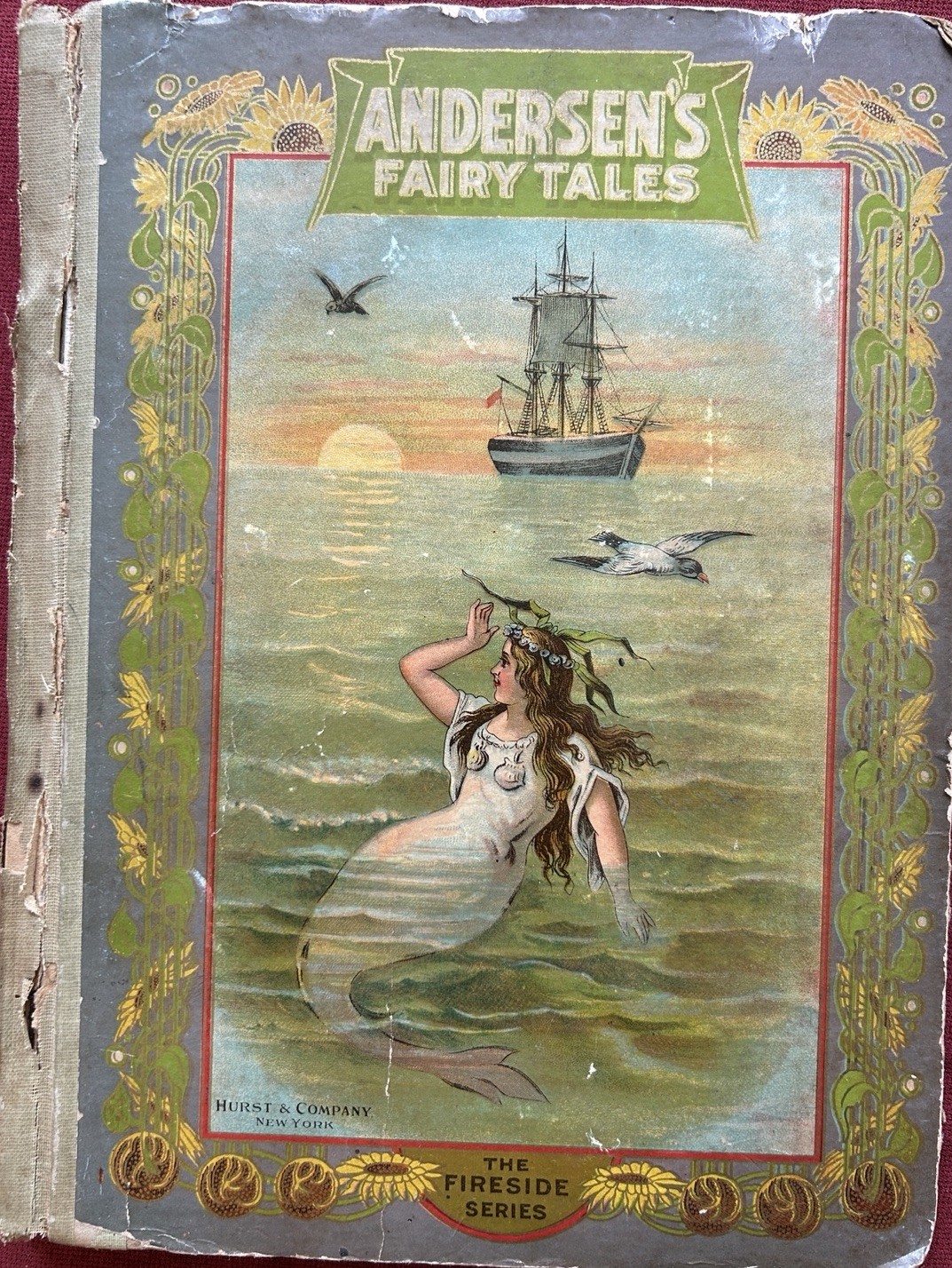 Andersen\'s Fairy Tales The Fireside Series MERMAID Early 1900s Book Hurst & Co