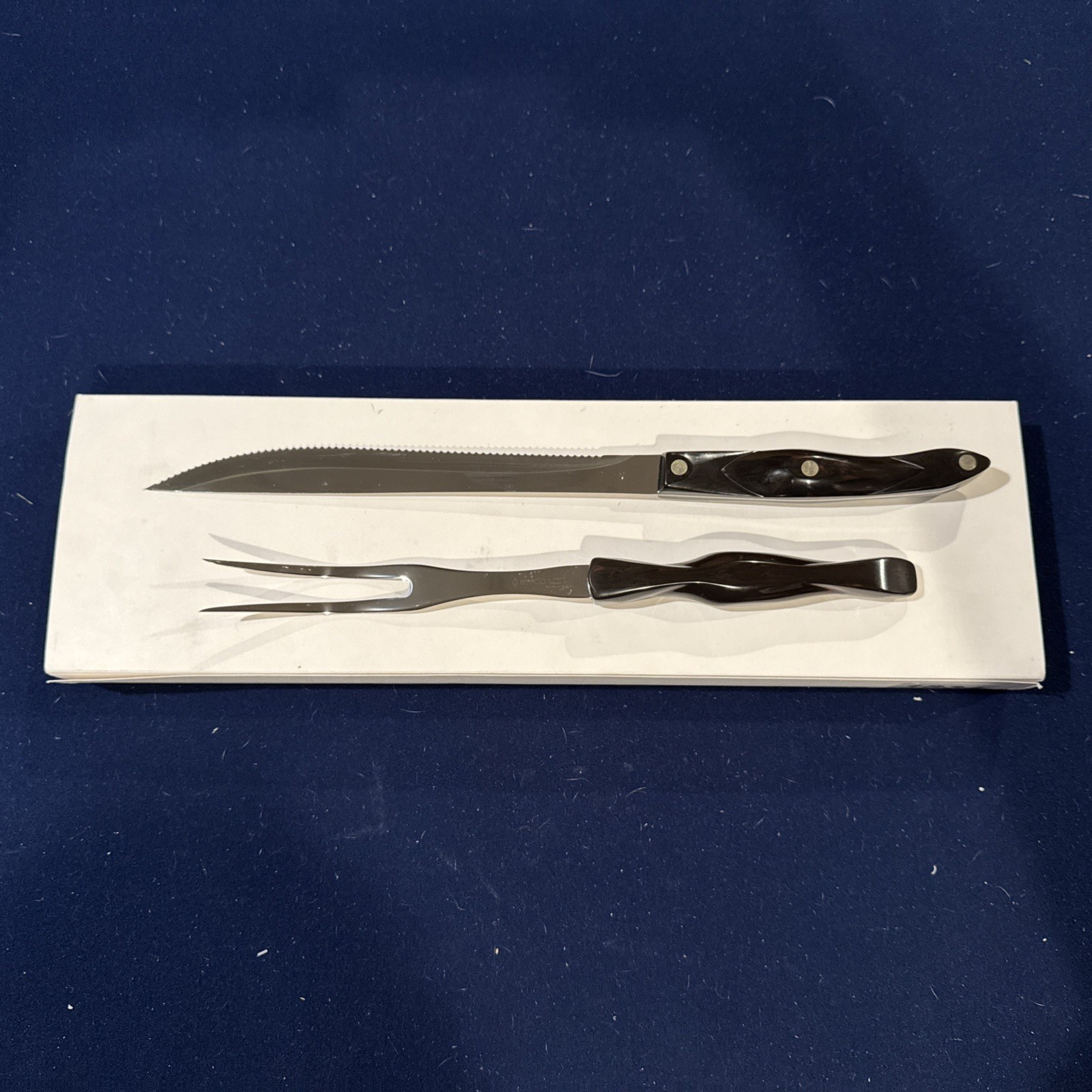 Cutco Carving Set 1834 New in Box Unused Serrated Knife 1723 Serving Fork 1727