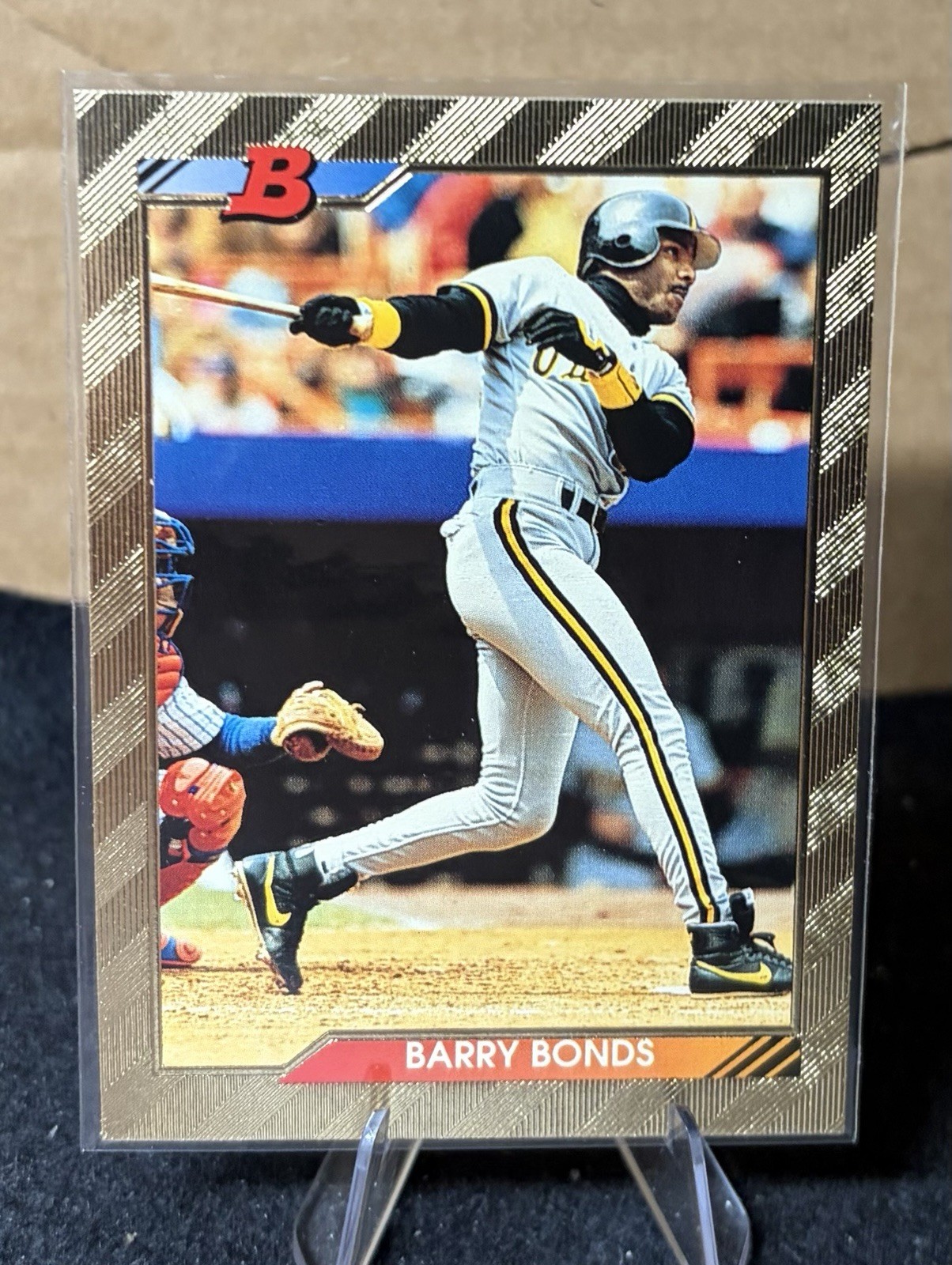 1992 Bowman #590 Barry Bonds Gold Border 1992 Bowman #590 Barry Bonds Gold Border