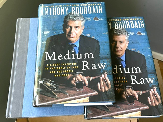 (3) MEDIUM RAW - ANTHONY BOURDAIN - Hardcovers ALL SIGNED~ Ecco Releases (3) MEDIUM RAW - ANTHONY BOURDAIN - Hardcovers ALL SIGNED~ Ecco Releases