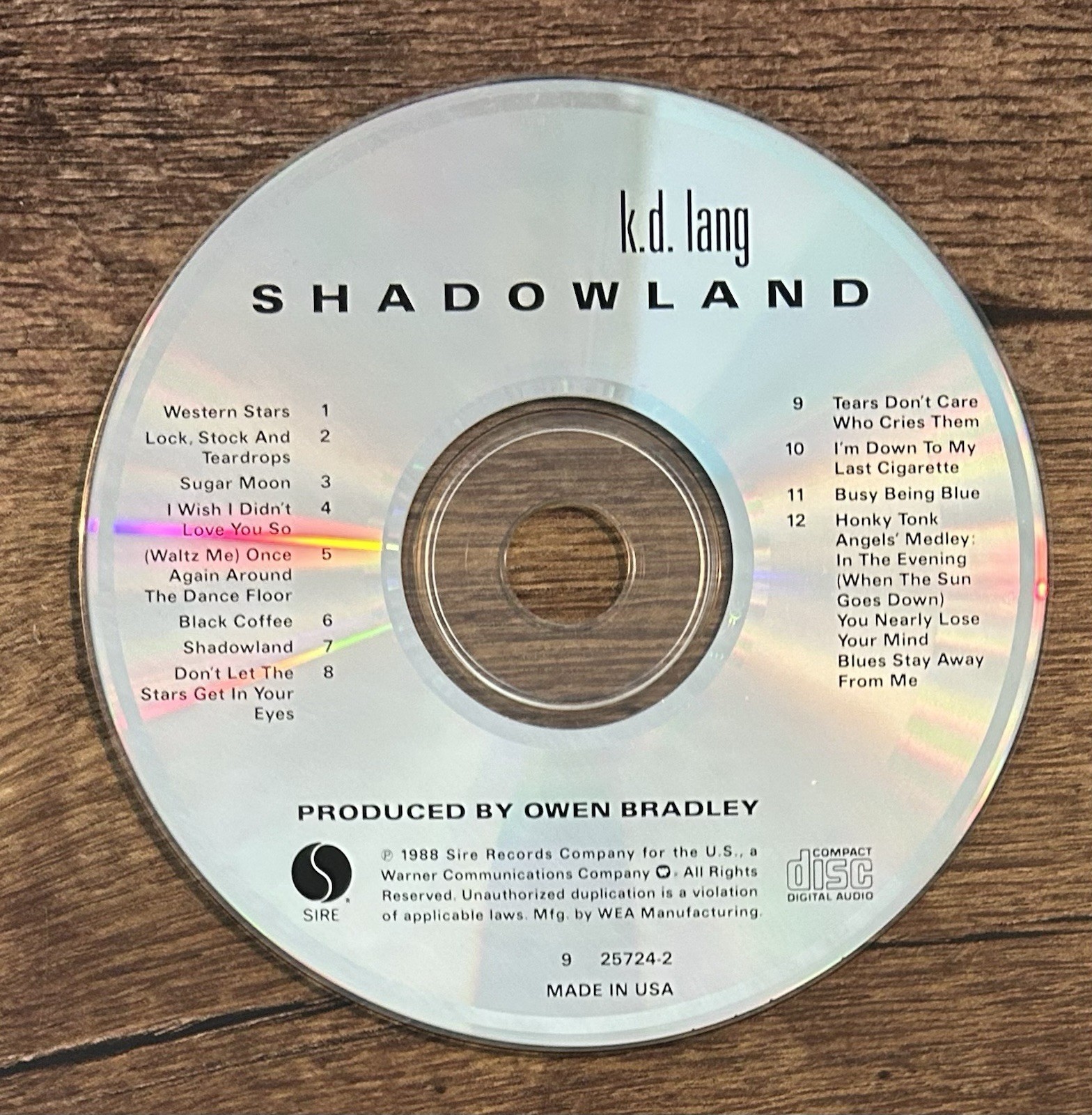 Shadowland by K.D. Lang (CD, 1990)