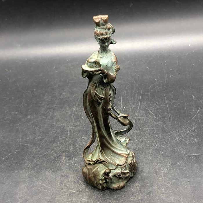 Antique Collection Bronze Maiden Statuette