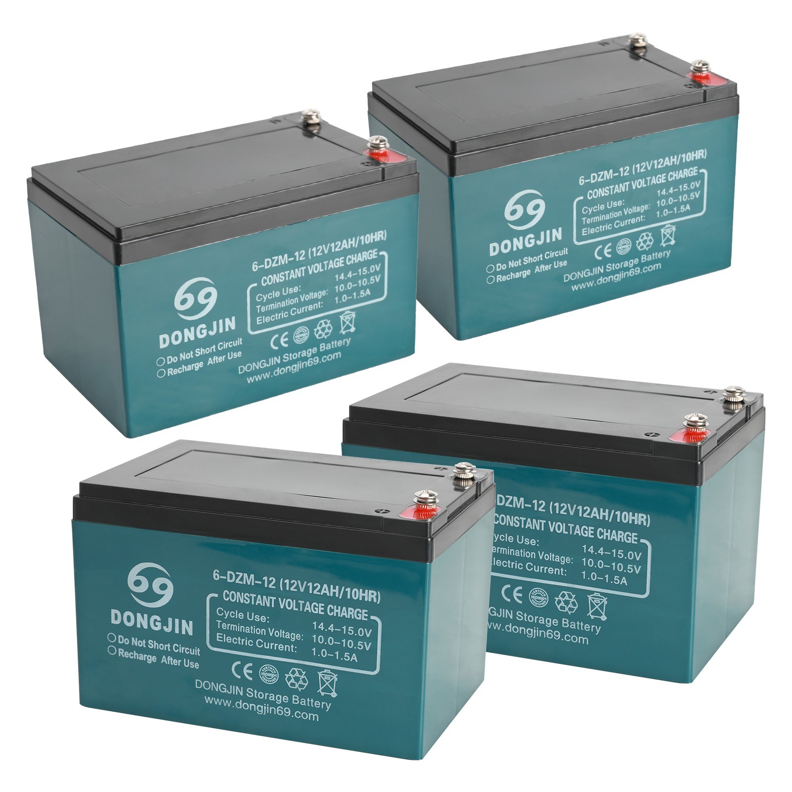 4 Pack 6-DZF-12 6-DZM-12 12V 12Ah Battery for Electric tricycle, Trike, Scooter 4 Pack 6-DZF-12 6-DZM-12 12V 12Ah Battery for Electric tricycle, Trike, Scooter